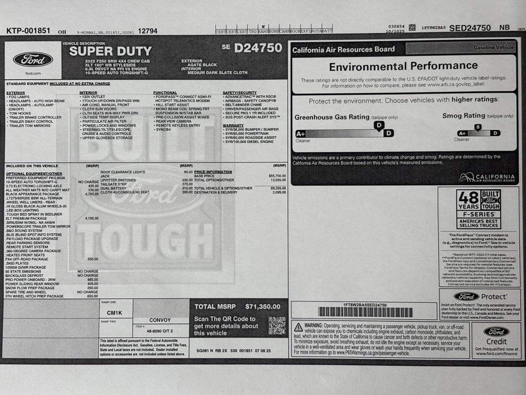 new 2025 Ford F-250 car, priced at $71,350