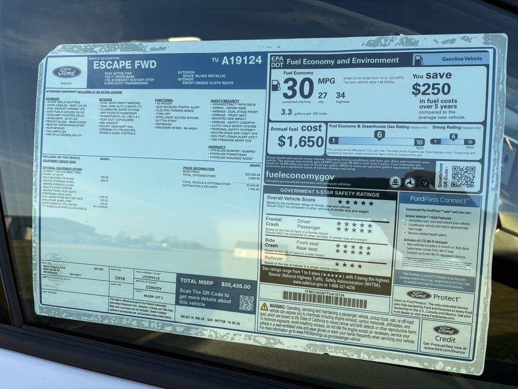 new 2026 Ford Escape car, priced at $35,435