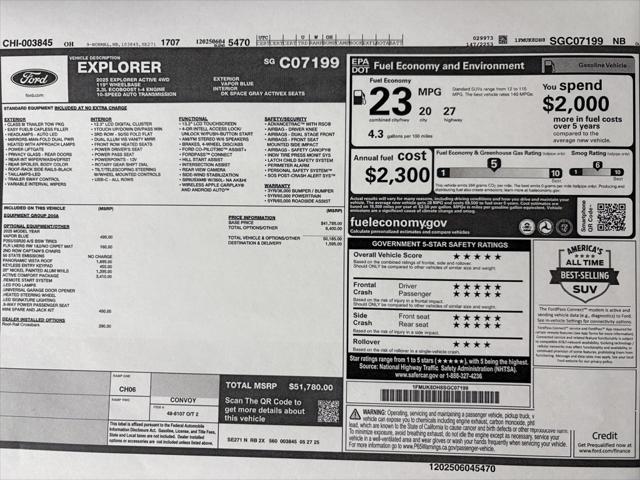 new 2025 Ford Explorer car, priced at $51,780
