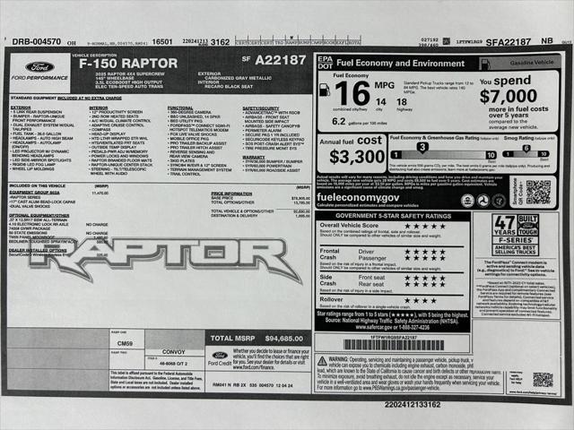 new 2025 Ford F-150 car, priced at $99,685