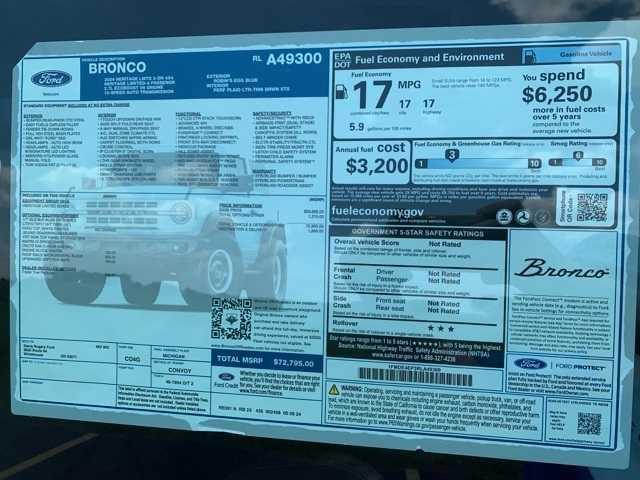 new 2024 Ford Bronco car, priced at $72,795