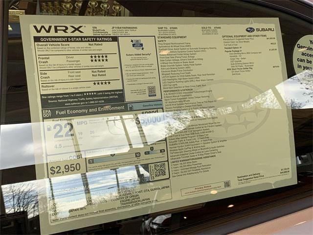 new 2024 Subaru WRX car, priced at $46,404