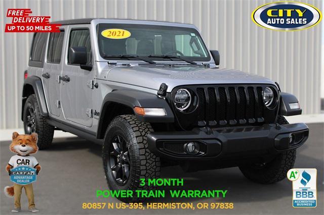 used 2021 Jeep Wrangler car, priced at $27,959