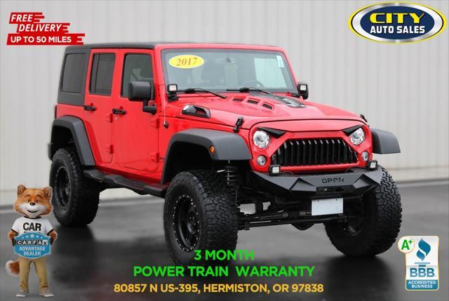 used 2017 Jeep Wrangler Unlimited car, priced at $24,307