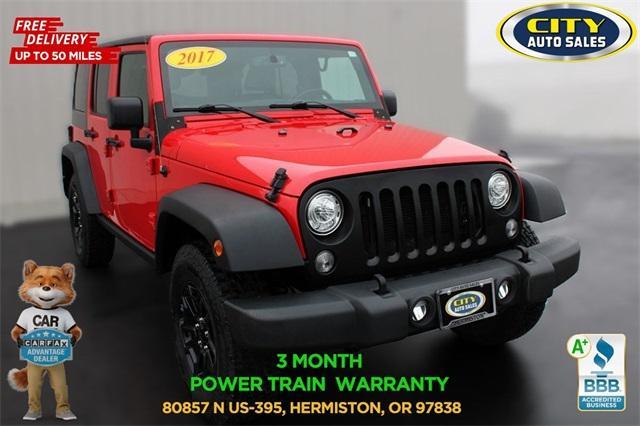 used 2017 Jeep Wrangler Unlimited car, priced at $20,998