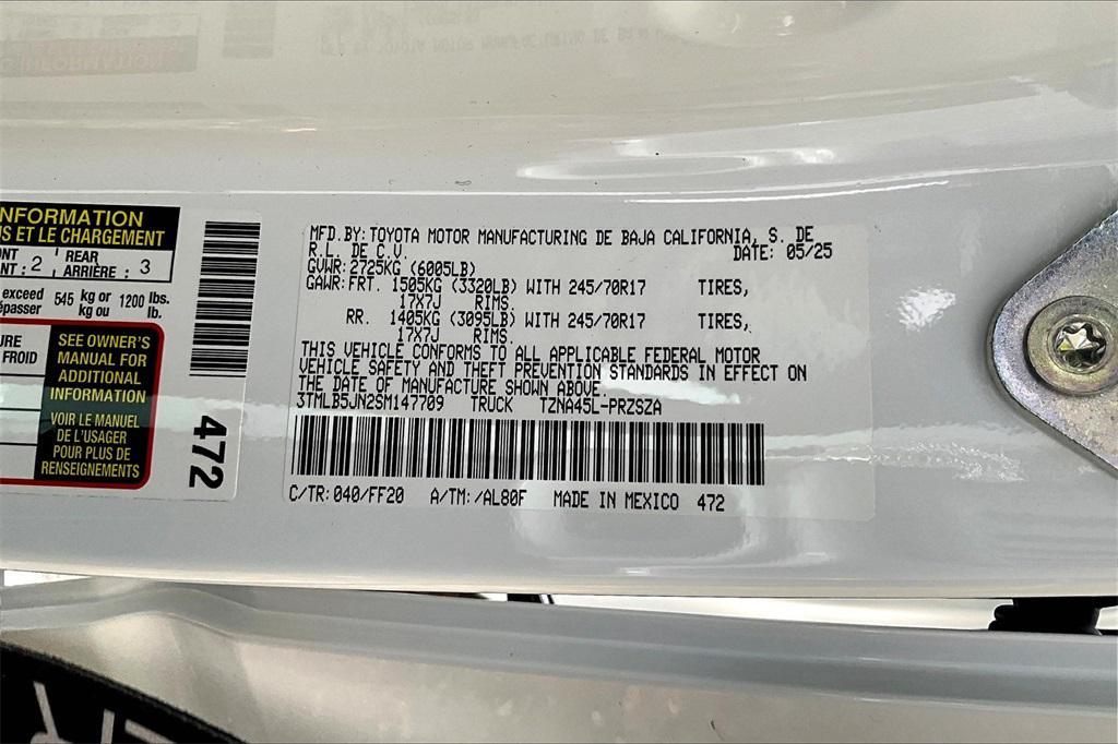 new 2025 Toyota Tacoma car, priced at $40,898