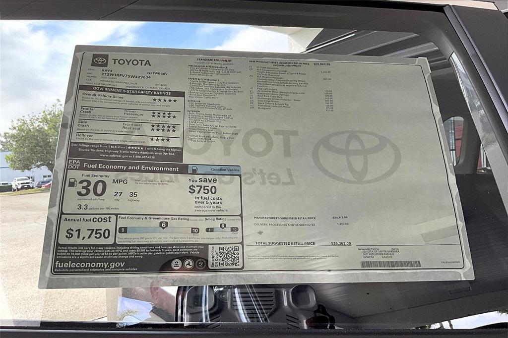 new 2025 Toyota RAV4 car, priced at $36,363