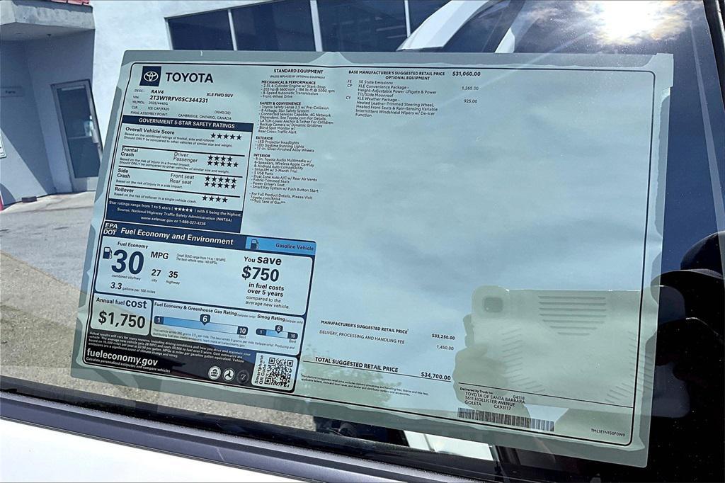new 2025 Toyota RAV4 car, priced at $34,700