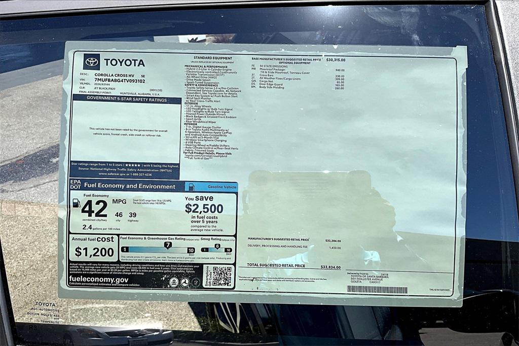 new 2026 Toyota Corolla Hybrid car, priced at $33,834