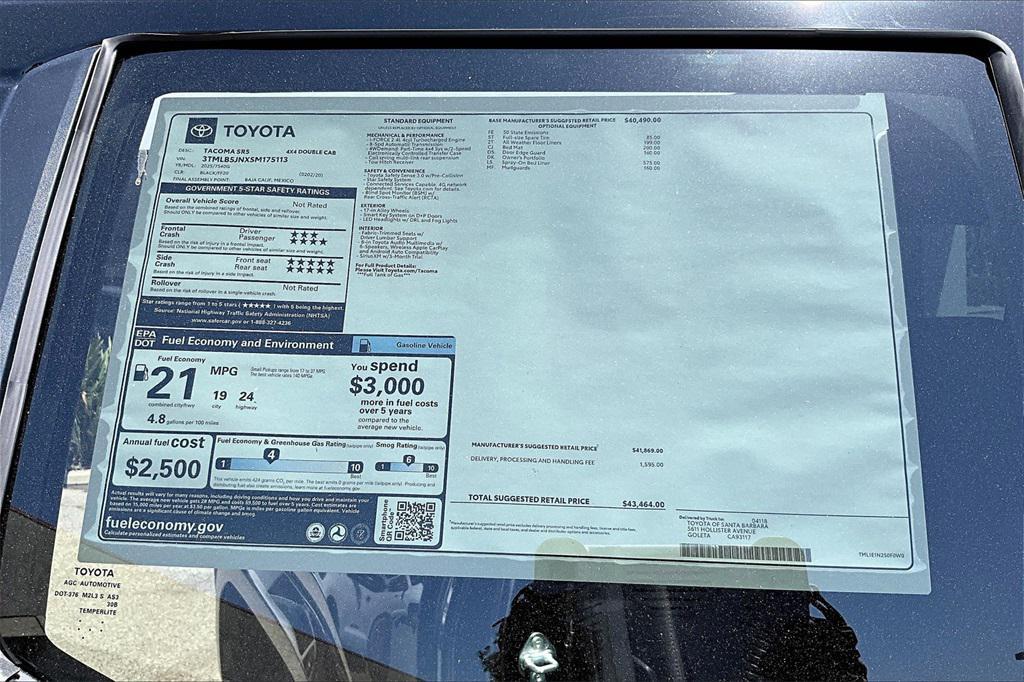 new 2025 Toyota Tacoma car, priced at $43,464