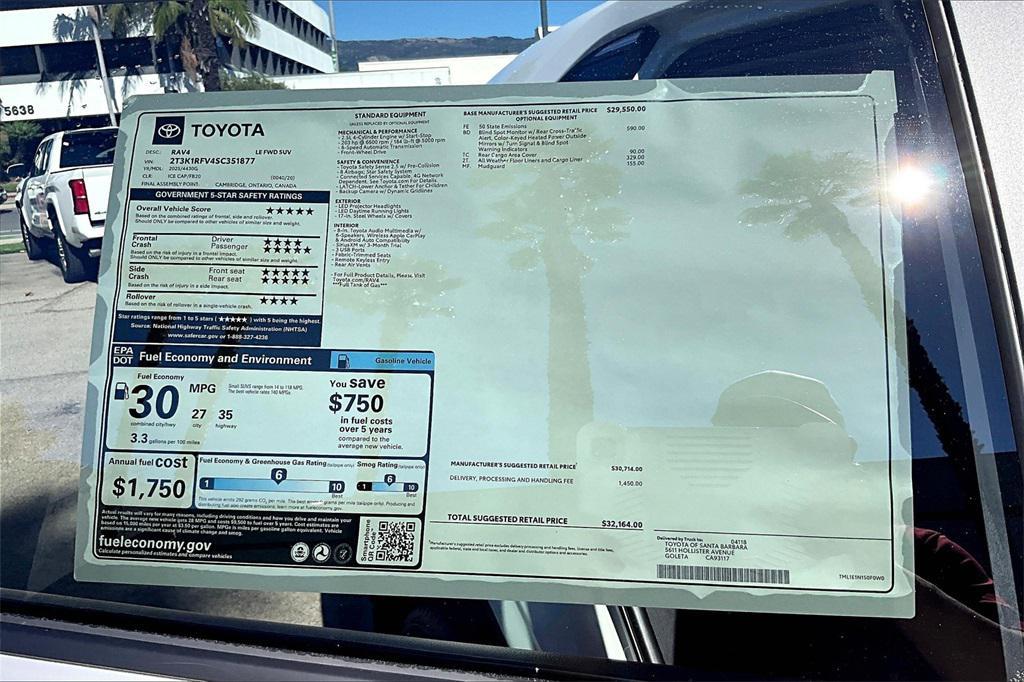 new 2025 Toyota RAV4 car, priced at $32,164