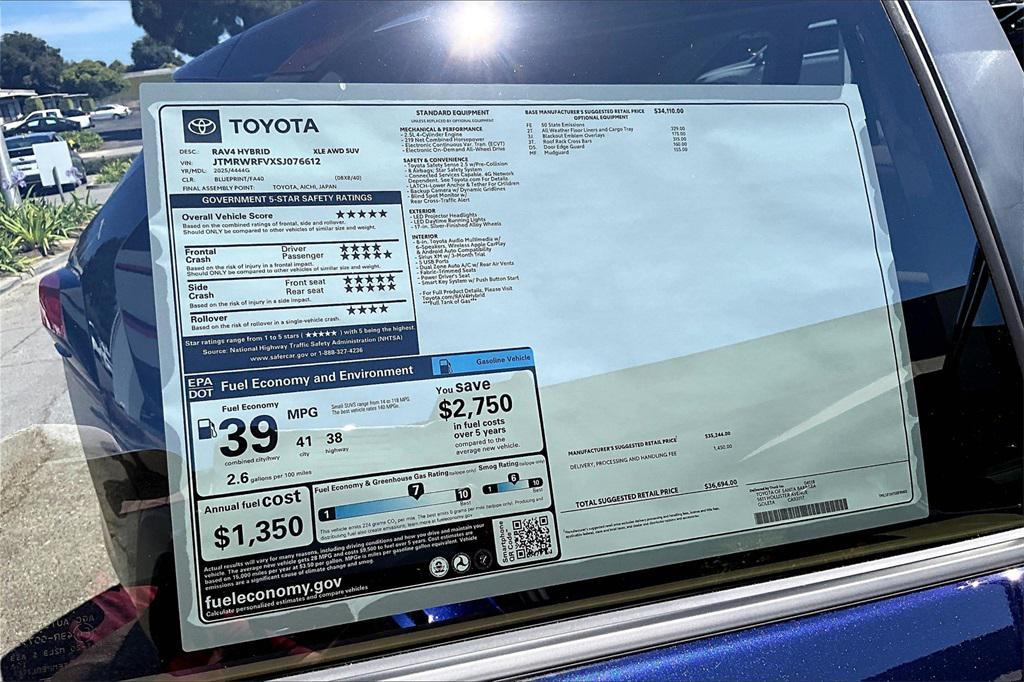 new 2025 Toyota RAV4 Hybrid car, priced at $36,694