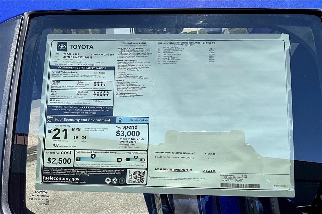 new 2025 Toyota Tacoma car, priced at $44,574