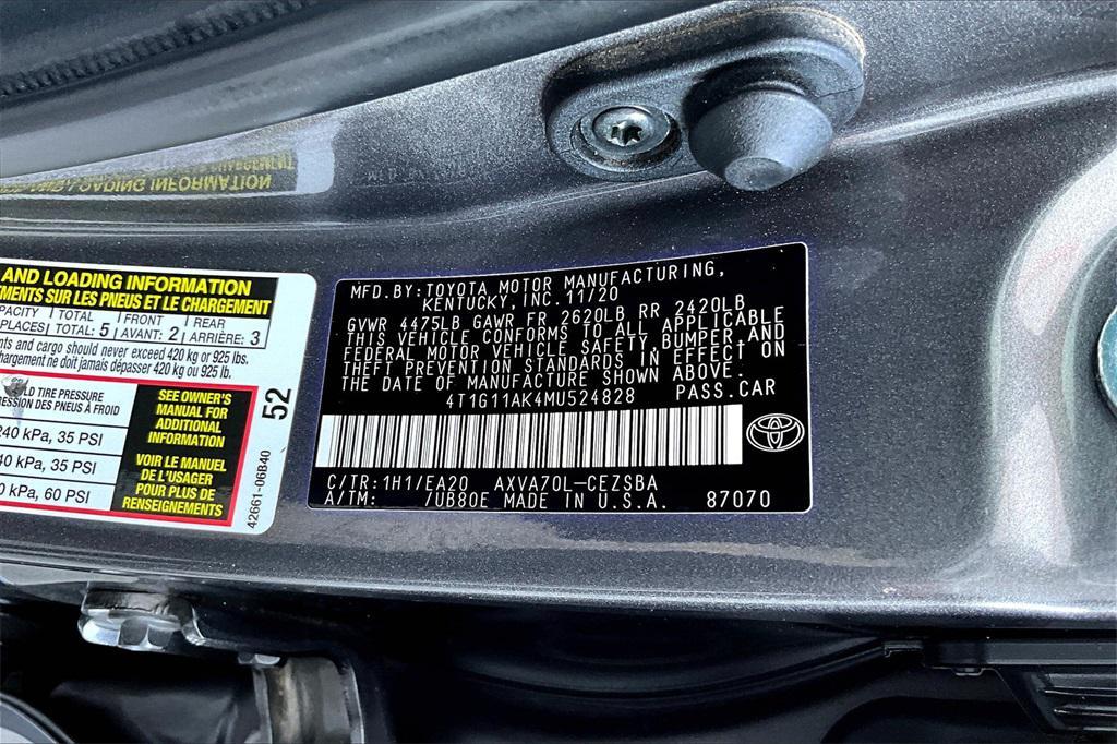 used 2021 Toyota Camry car, priced at $21,629