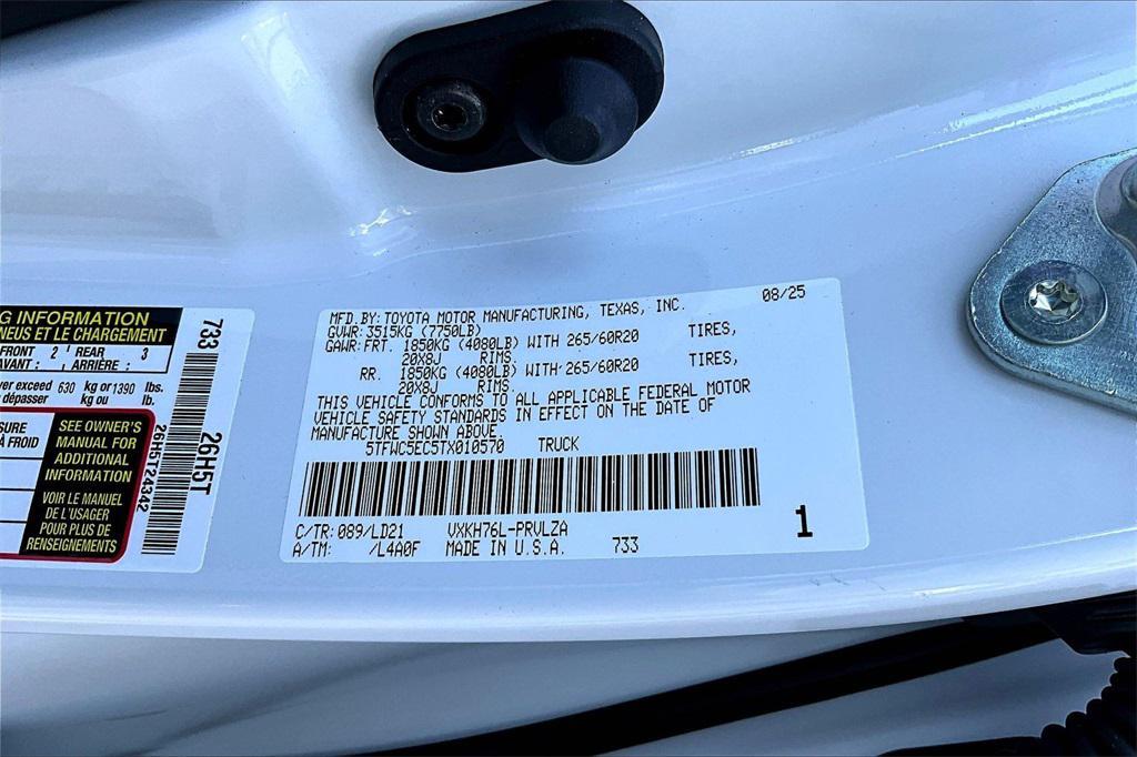 new 2026 Toyota Tundra Hybrid car, priced at $69,178