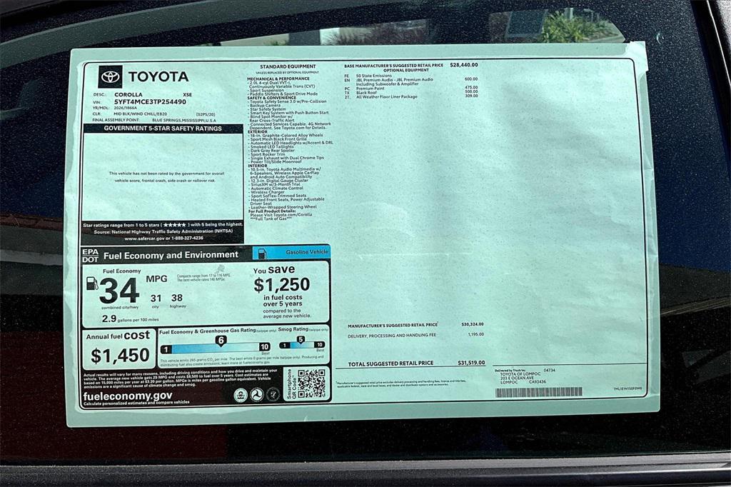 new 2026 Toyota Corolla car, priced at $31,519