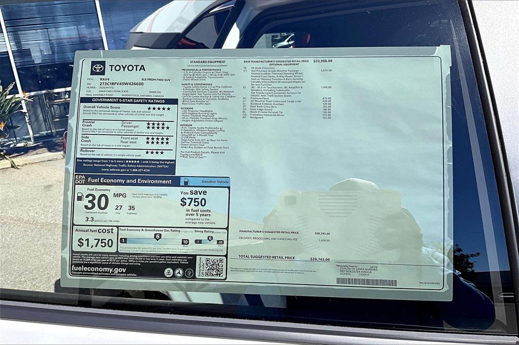 new 2025 Toyota RAV4 car, priced at $39,743