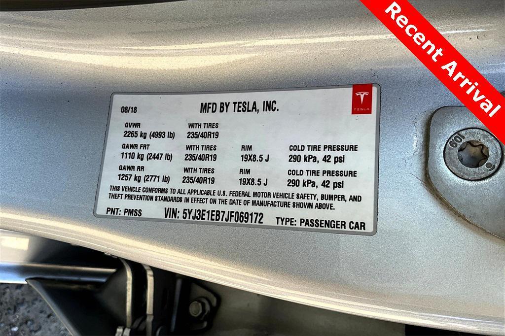 used 2018 Tesla Model 3 car, priced at $20,897