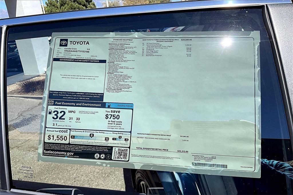 new 2026 Toyota Corolla Cross car, priced at $33,313