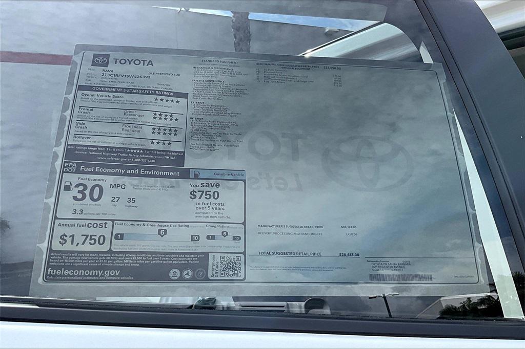 new 2025 Toyota RAV4 car, priced at $36,613