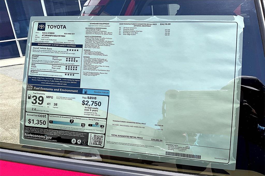 new 2025 Toyota RAV4 Hybrid car, priced at $36,685