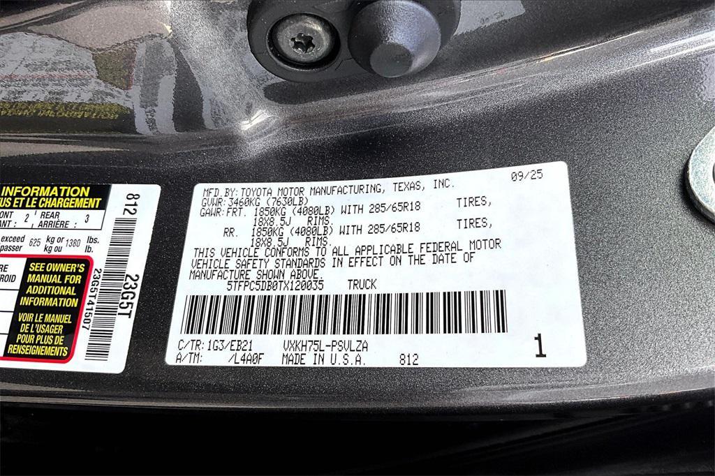 new 2026 Toyota Tundra Hybrid car, priced at $82,597