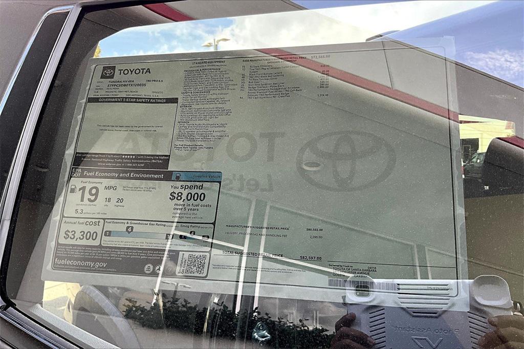 new 2026 Toyota Tundra Hybrid car, priced at $82,597
