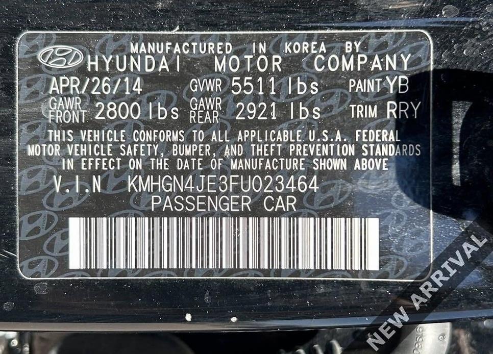 used 2015 Hyundai Genesis car, priced at $20,467