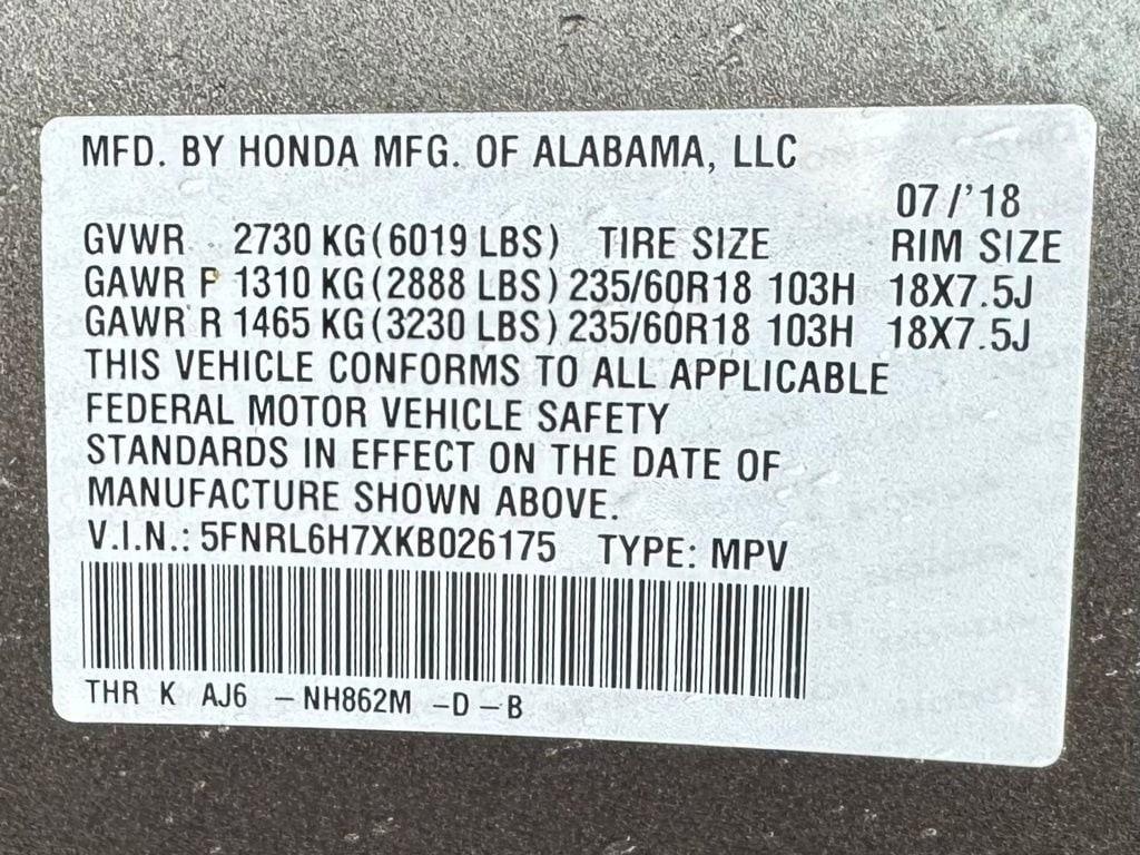 used 2019 Honda Odyssey car, priced at $26,998