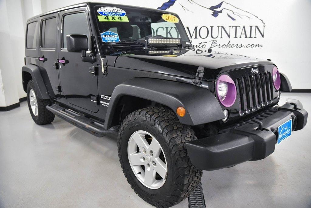 used 2017 Jeep Wrangler Unlimited car, priced at $18,250