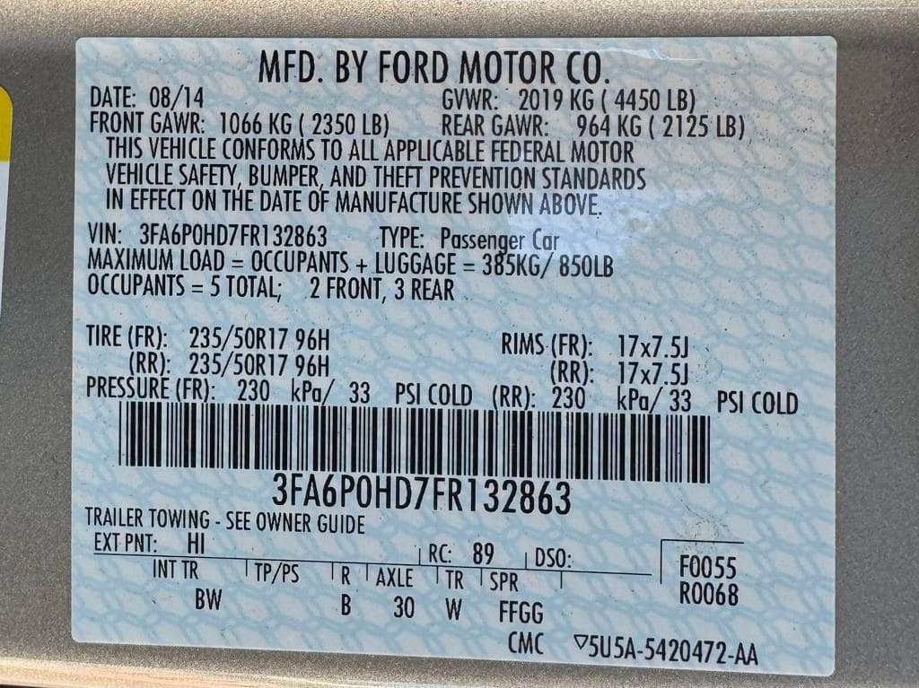used 2015 Ford Fusion car, priced at $11,998