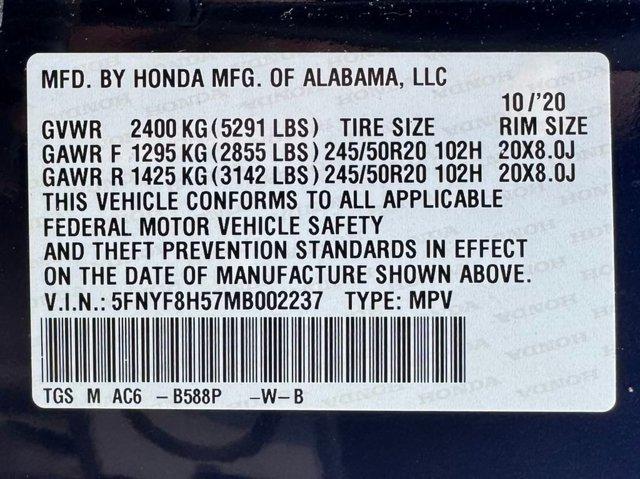 used 2021 Honda Passport car, priced at $27,998