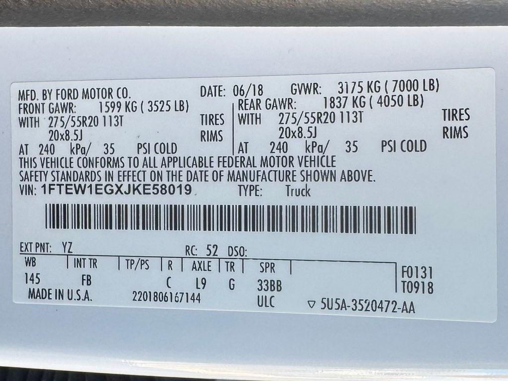 used 2018 Ford F-150 car, priced at $27,998