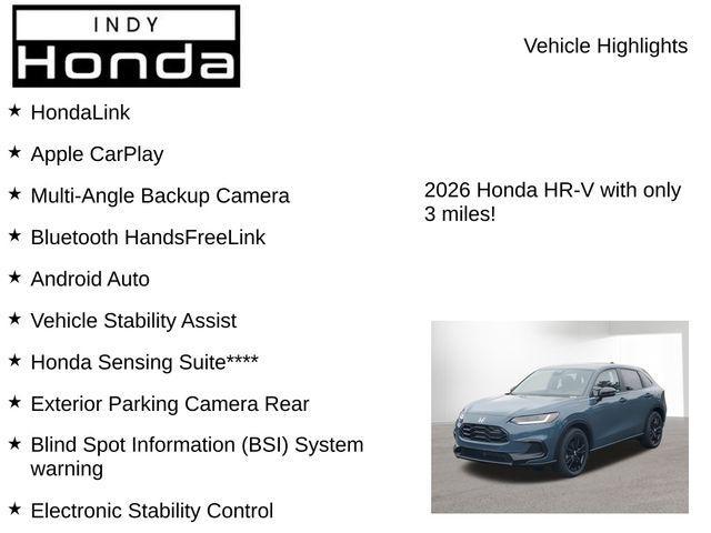 new 2026 Honda HR-V car, priced at $30,149