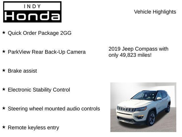 used 2019 Jeep Compass car, priced at $18,923