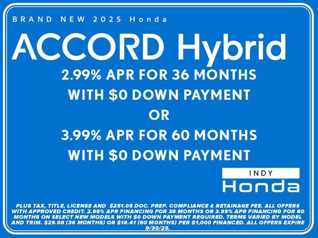 new 2025 Honda Accord Hybrid car, priced at $34,849