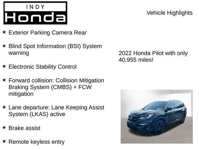 used 2022 Honda Pilot car, priced at $31,329