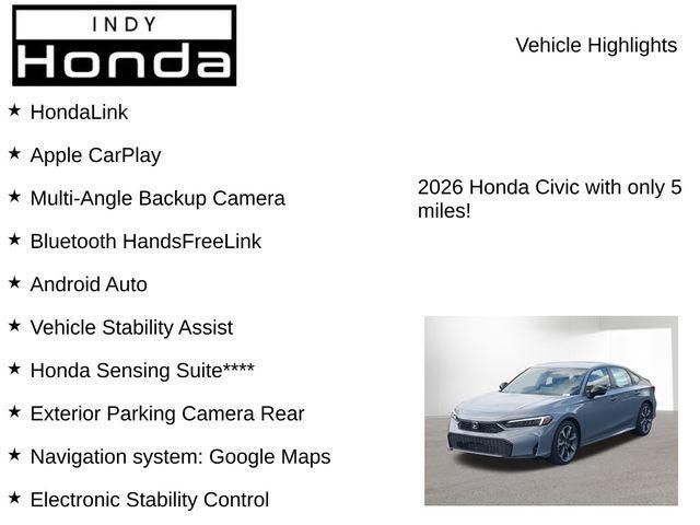 new 2026 Honda Civic Hybrid car, priced at $32,271