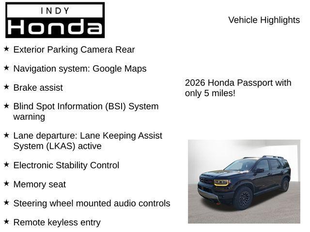 new 2026 Honda Passport car, priced at $48,331