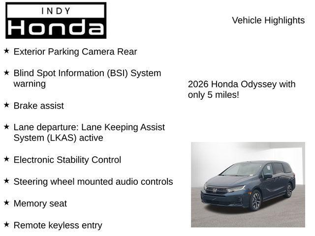 new 2026 Honda Odyssey car, priced at $42,260
