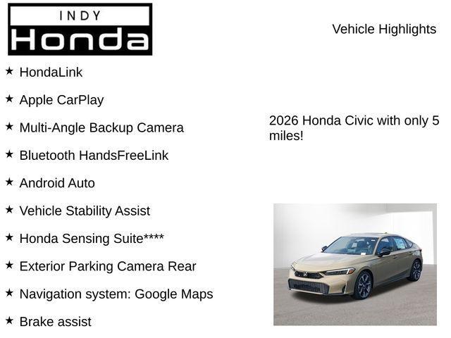 new 2026 Honda Civic Hybrid car, priced at $33,397