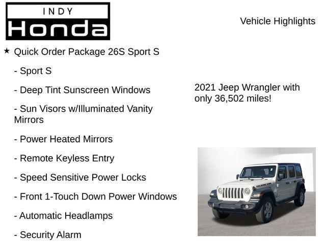 used 2021 Jeep Wrangler Unlimited car, priced at $27,697