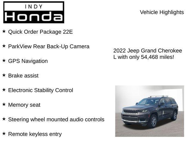 used 2022 Jeep Grand Cherokee L car, priced at $28,588