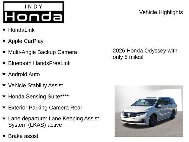 new 2026 Honda Odyssey car, priced at $46,610