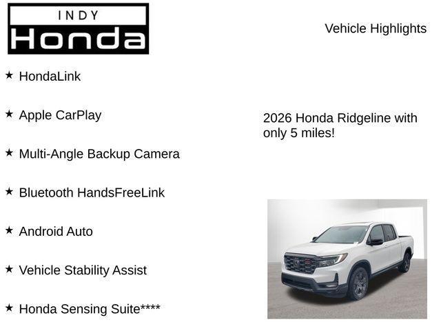 new 2026 Honda Ridgeline car, priced at $46,245