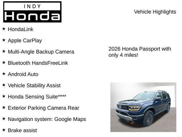 new 2026 Honda Passport car, priced at $48,704