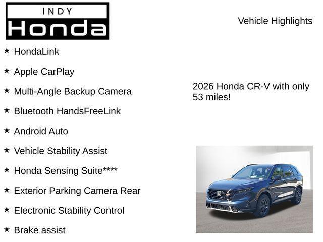 new 2026 Honda CR-V Hybrid car, priced at $38,532