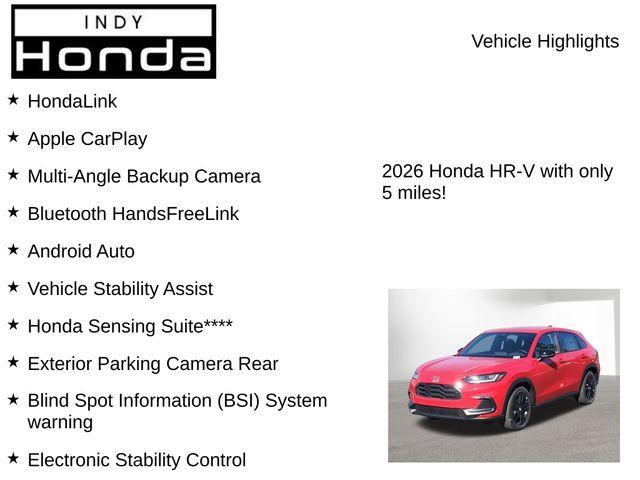 new 2026 Honda HR-V car, priced at $29,712