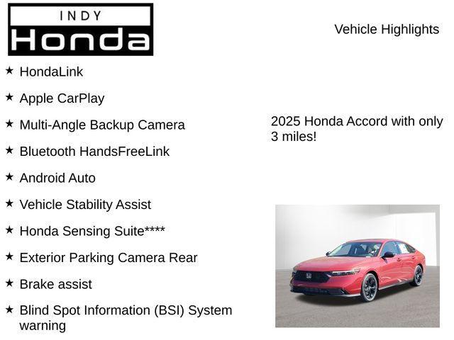 new 2025 Honda Accord car, priced at $30,850