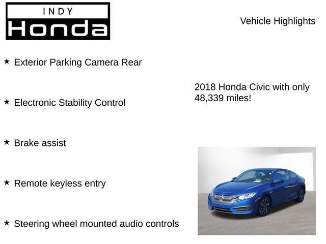 used 2018 Honda Civic car, priced at $18,253